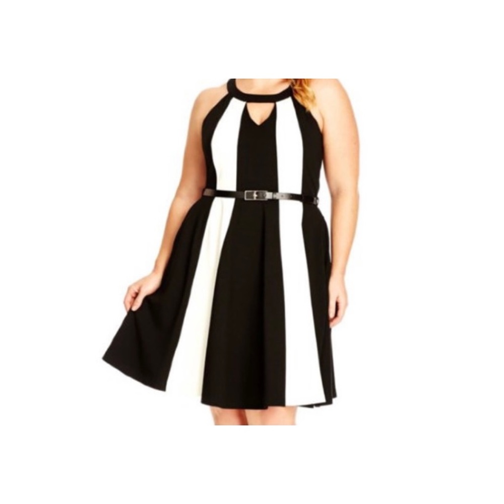 City Chic Block Stipe Dress